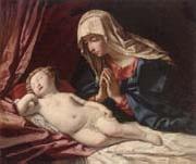 unknow artist The Modonna adoring the sleeping child oil